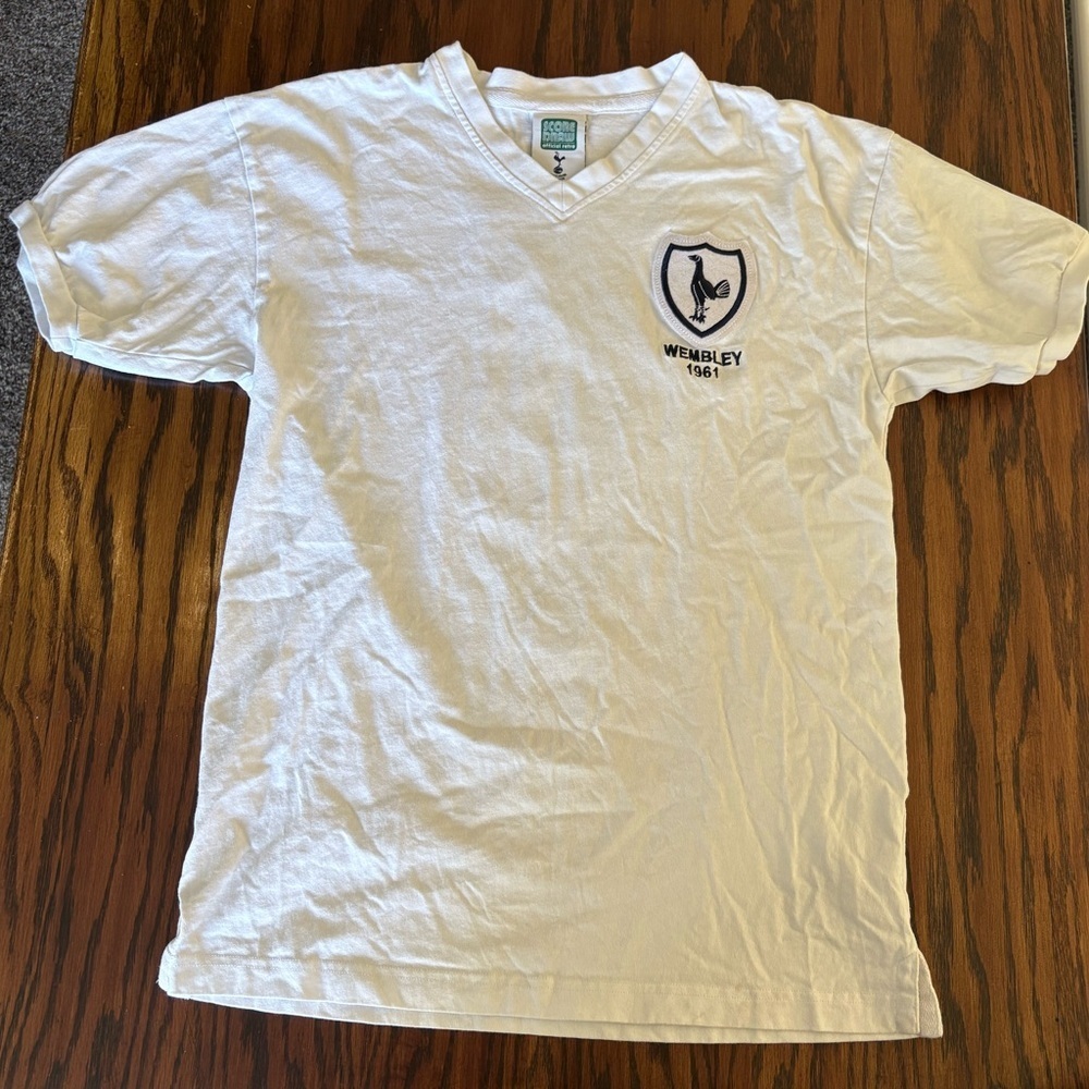 Tottenham Hotspur Wembley 1961 #4 Home Football SS Shirt Cotton SCORE DRAW Men M